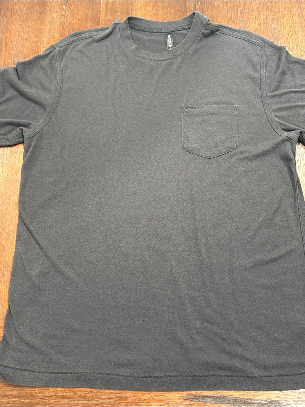 RVCA Soft Grey Pocket Tee Shirt Large
